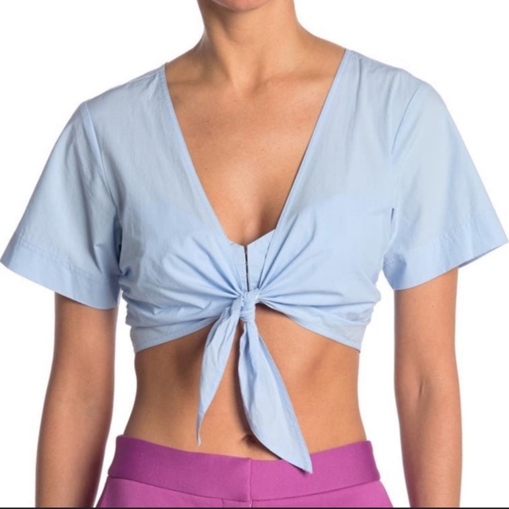 A.L.C Levine tie crop top 2